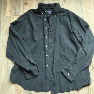 Ralph Lauren Men's Black/Navy Casual Button-Down Shirt